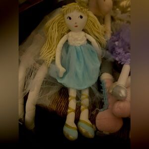 Pottery Barn Kids designer doll Ballerina Angel yarn hair Doll mint condition